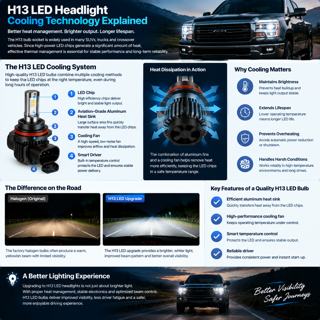H13 LED bulb